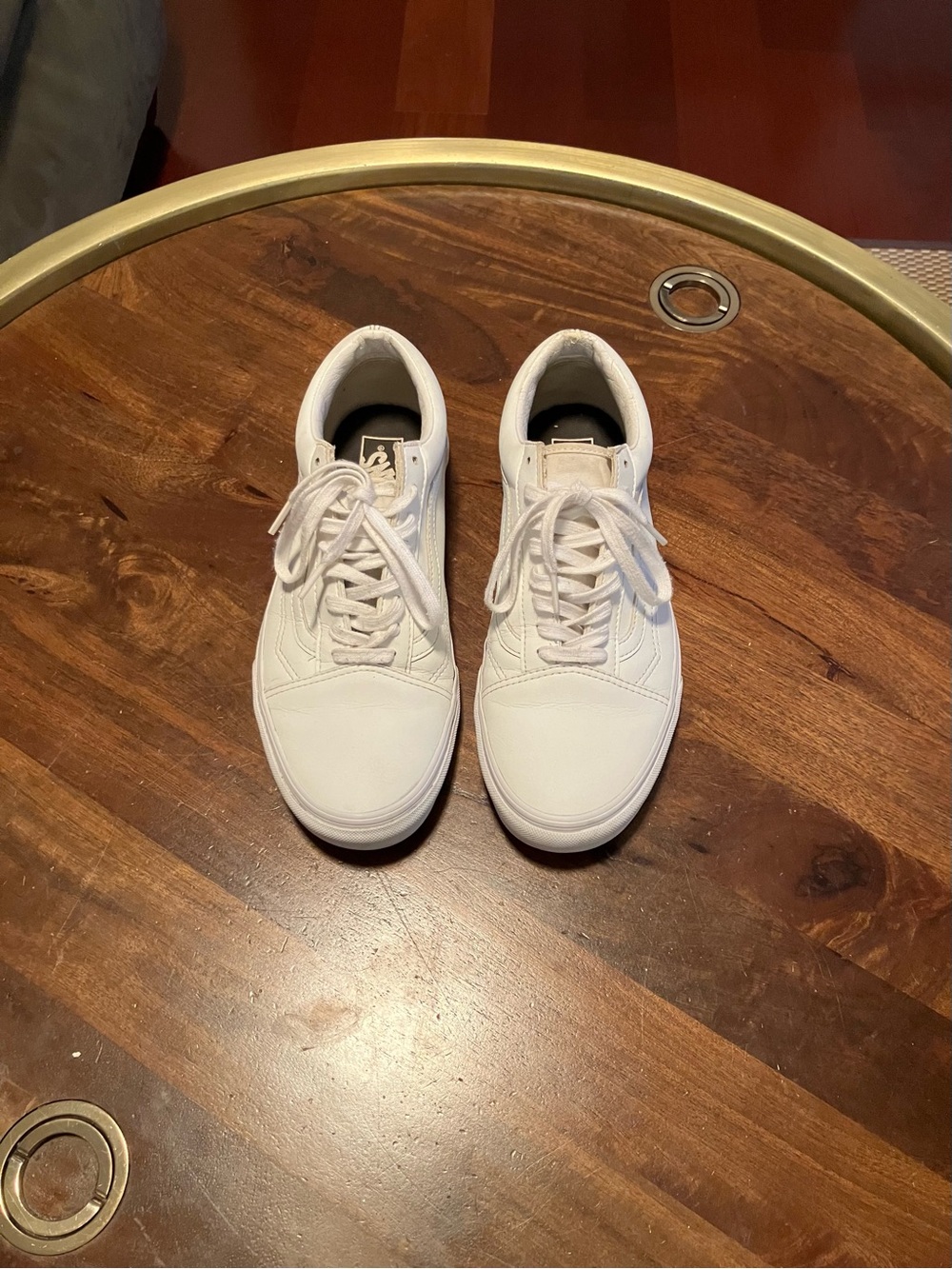 Vans Old Skool White Leather Men’s 9.5 Women’s 11 Marshmellow